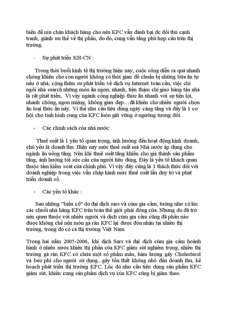 image for page Quản lý cung dịch vụ ăn nhanh của KFC