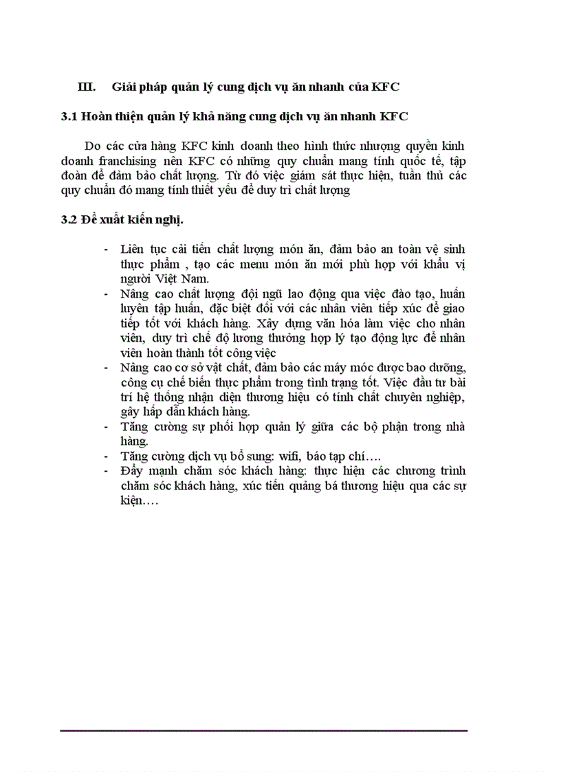 image for page Quản lý cung dịch vụ ăn nhanh của KFC