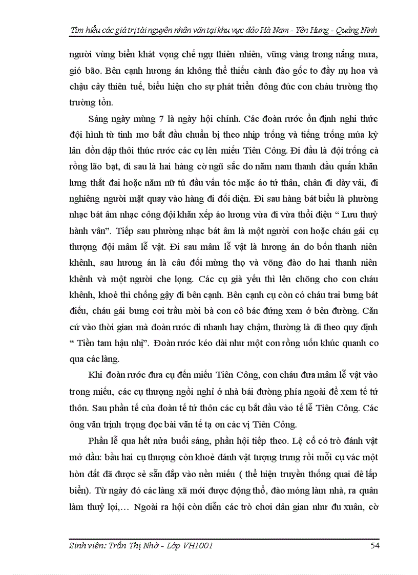 image for page Tìm hiểu các giá trị tài nguyên nhân văn tại khu vực đảo Hà Nam huyện Yên Hưng Quảng Ninh phục vụ phát triển du lịch