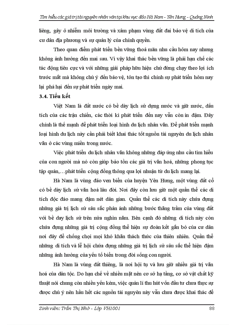 image for page Tìm hiểu các giá trị tài nguyên nhân văn tại khu vực đảo Hà Nam huyện Yên Hưng Quảng Ninh phục vụ phát triển du lịch