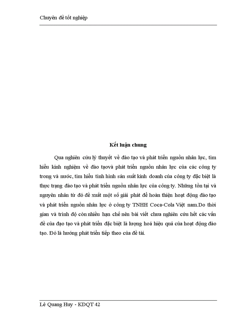 image for page Một số giải pháp hoàn thiện hoạt động đào tạo và phát triển nguồn nhân lực ở công ty Coca Cola Việt nam