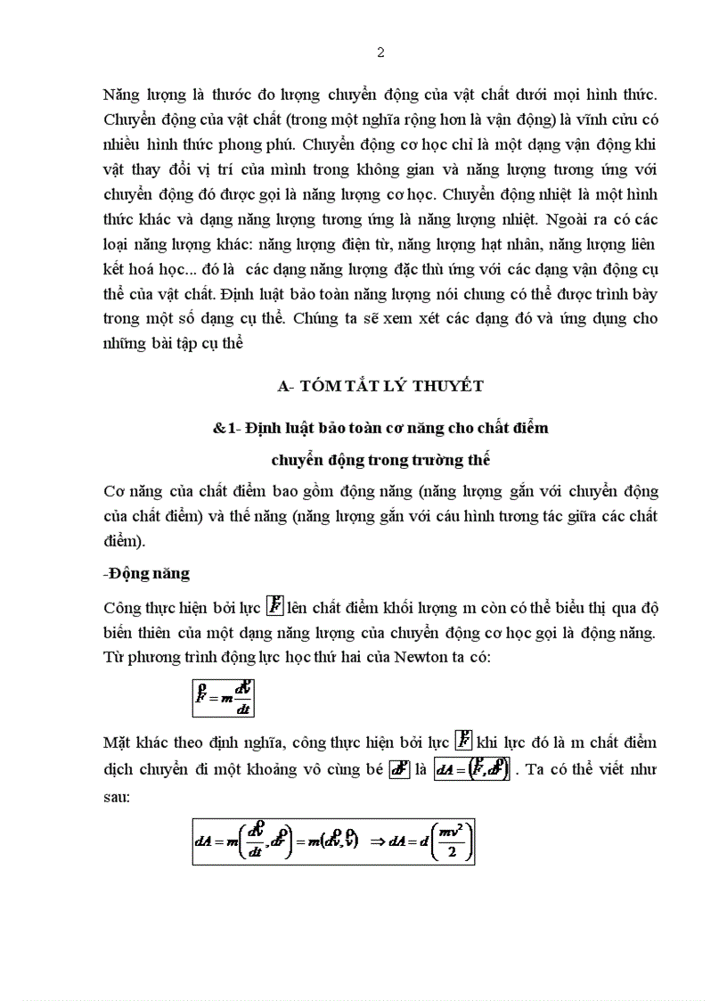 image for page Áp dụng định luật bảo toàn năng lượng trong một số bài tập Vật lý