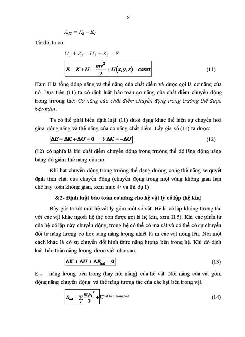 image for page Áp dụng định luật bảo toàn năng lượng trong một số bài tập Vật lý