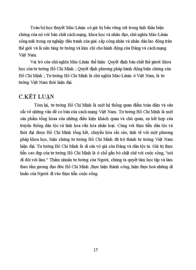 image for page Thảo luận tư tưởng hồ chí minh về 3 đề tài sau