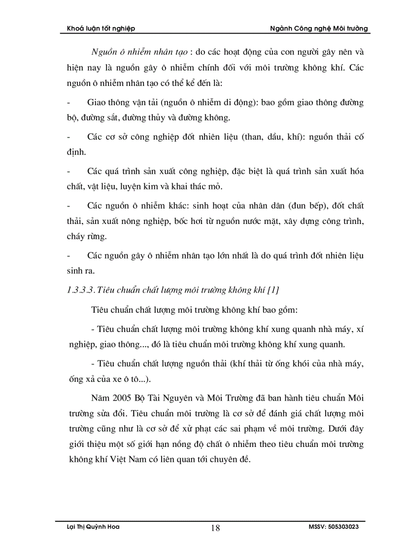 image for page Đánh giá hiện trạng chất lượng môi trường không khí phục vụ công tác quy hoạch môi trường huyện Chí Linh Hải Dương