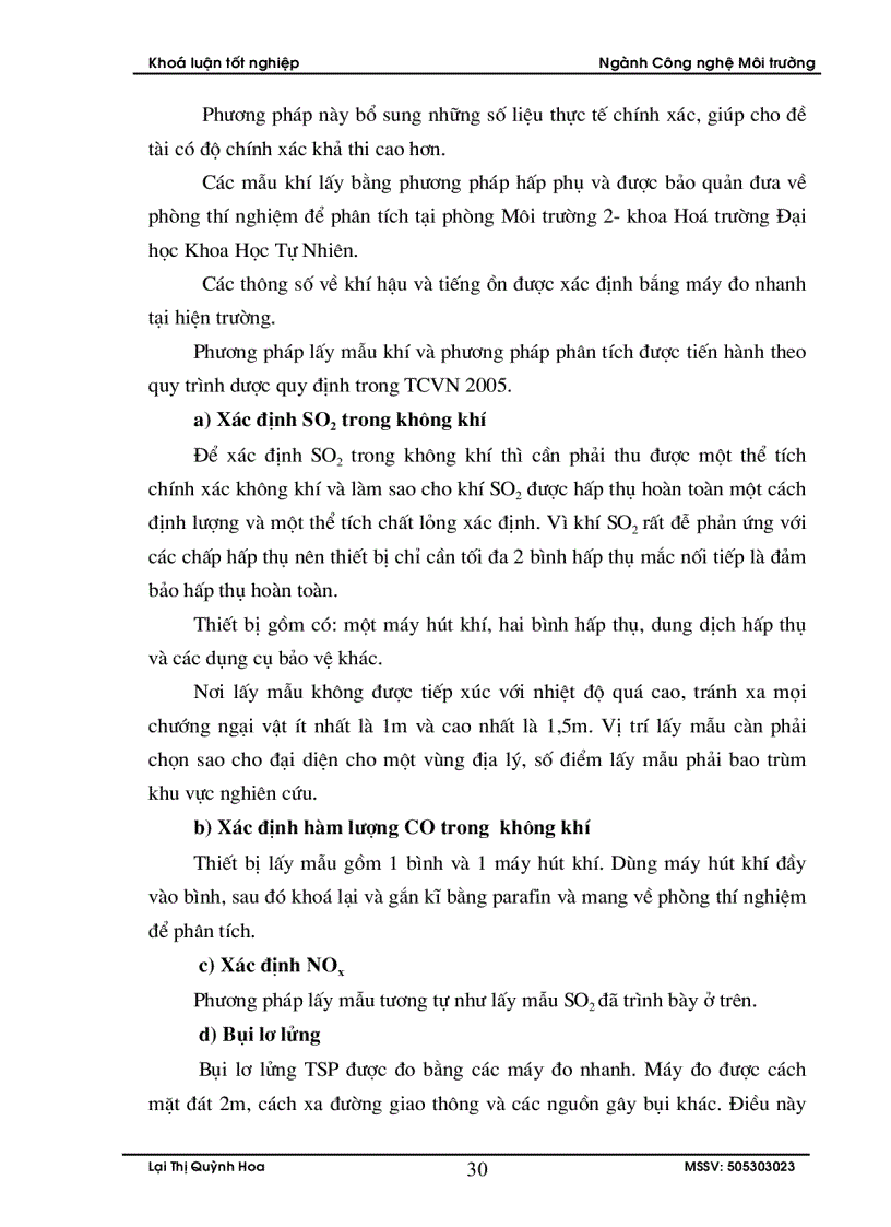 image for page Đánh giá hiện trạng chất lượng môi trường không khí phục vụ công tác quy hoạch môi trường huyện Chí Linh Hải Dương