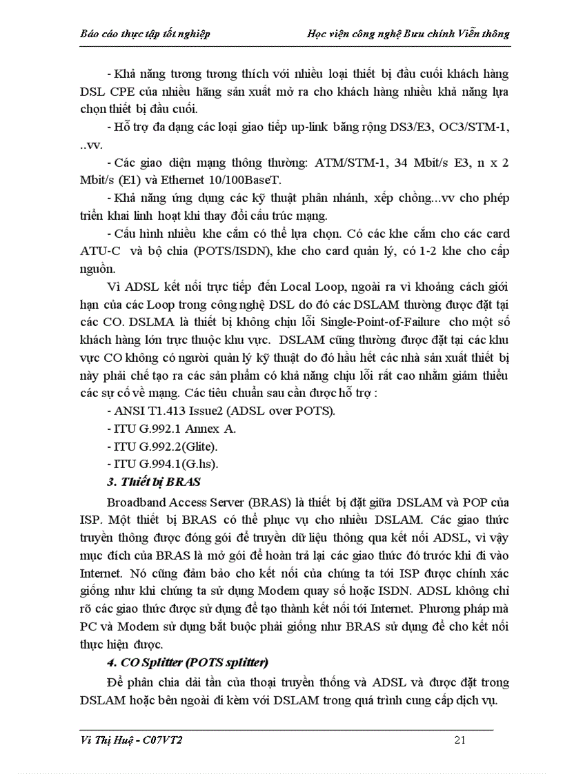image for page Tổng quan về dịch vụ ADSL và quy trình khai thác lắp đặt thuê bao ADSL tại Trung Tâm Viễn thông Thanh Oai Công ty Điện thoại 3 Hà Nộ