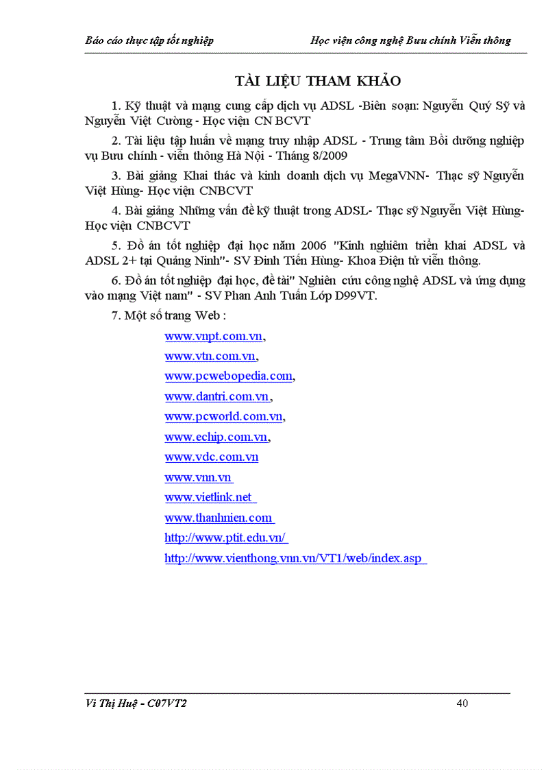 image for page Tổng quan về dịch vụ ADSL và quy trình khai thác lắp đặt thuê bao ADSL tại Trung Tâm Viễn thông Thanh Oai Công ty Điện thoại 3 Hà Nộ
