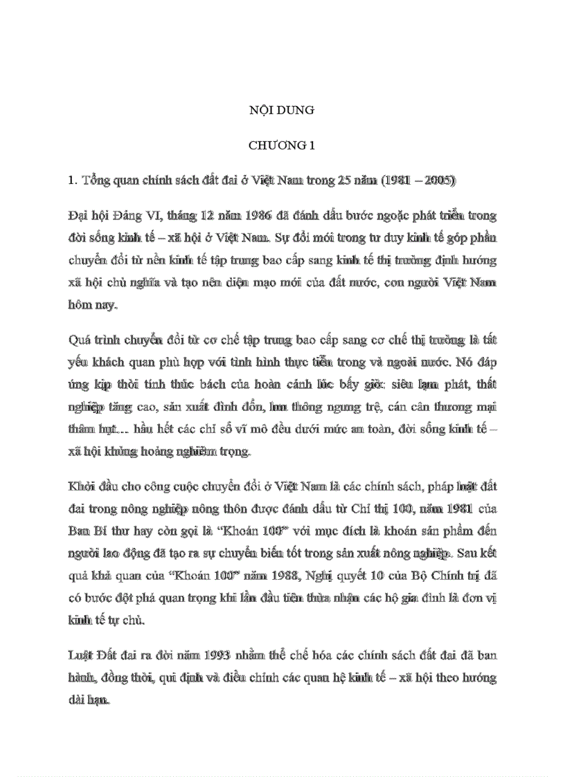 image for page Tiểu luận môn học đường lối cách mạng của đảng cộng sản việt nam đề tài Chính sách đất đai ở việt nam 1981 2005