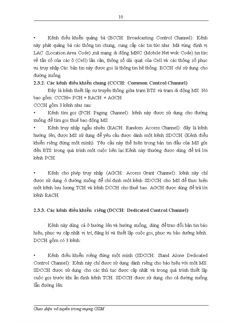 image for page Giao diện vô tuyến trong hệ thống GSM