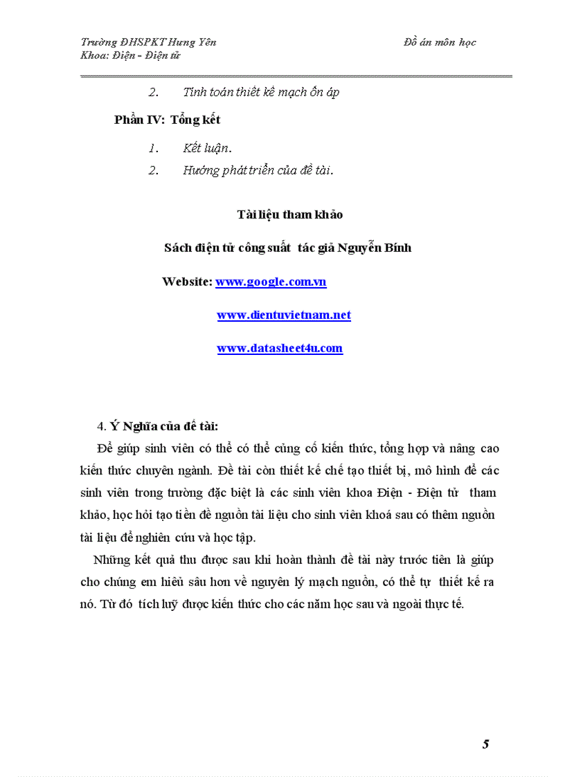 image for page ĐỒ ÁN MÔN HỌC MẠCH VÀ THIẾT BỊ ĐIỆN TỬ Thiết kế bộ nguồn đa năng