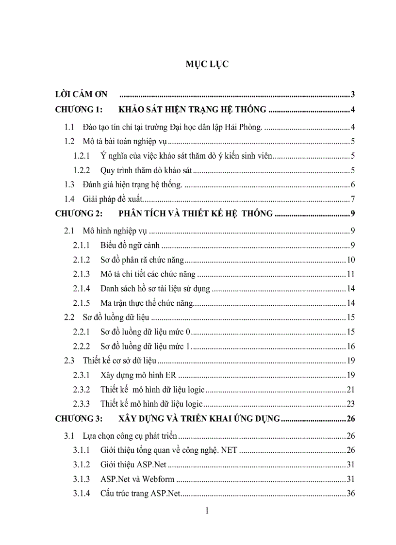 image for page Phát triển hệ thống hỗ trợ khảo sát thăm dò ý kiến sinh viên cho đào tạo tín chỉ