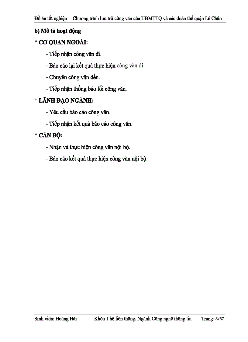 image for page Chương trình lưu trữ công văn của UBMTTQ và các đoàn thể quận Lê Chân Hải Phòng