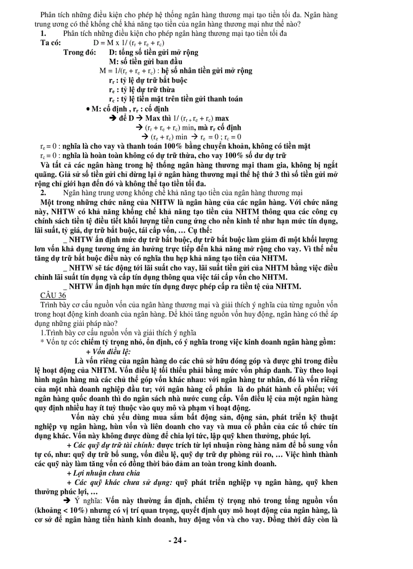 image for page Câu ho i va đa p a n ly thuyê t tiê n tê