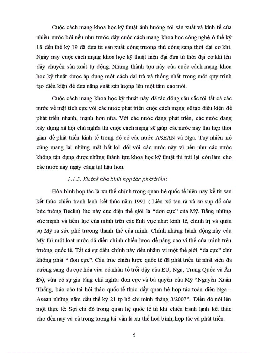 image for page Quan hệ giữa Nga và ASEAN giai đoạn 2000 2010