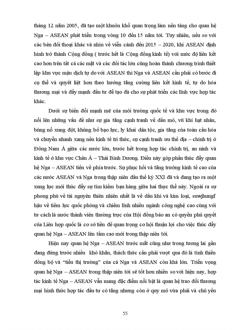 image for page Quan hệ giữa Nga và ASEAN giai đoạn 2000 2010