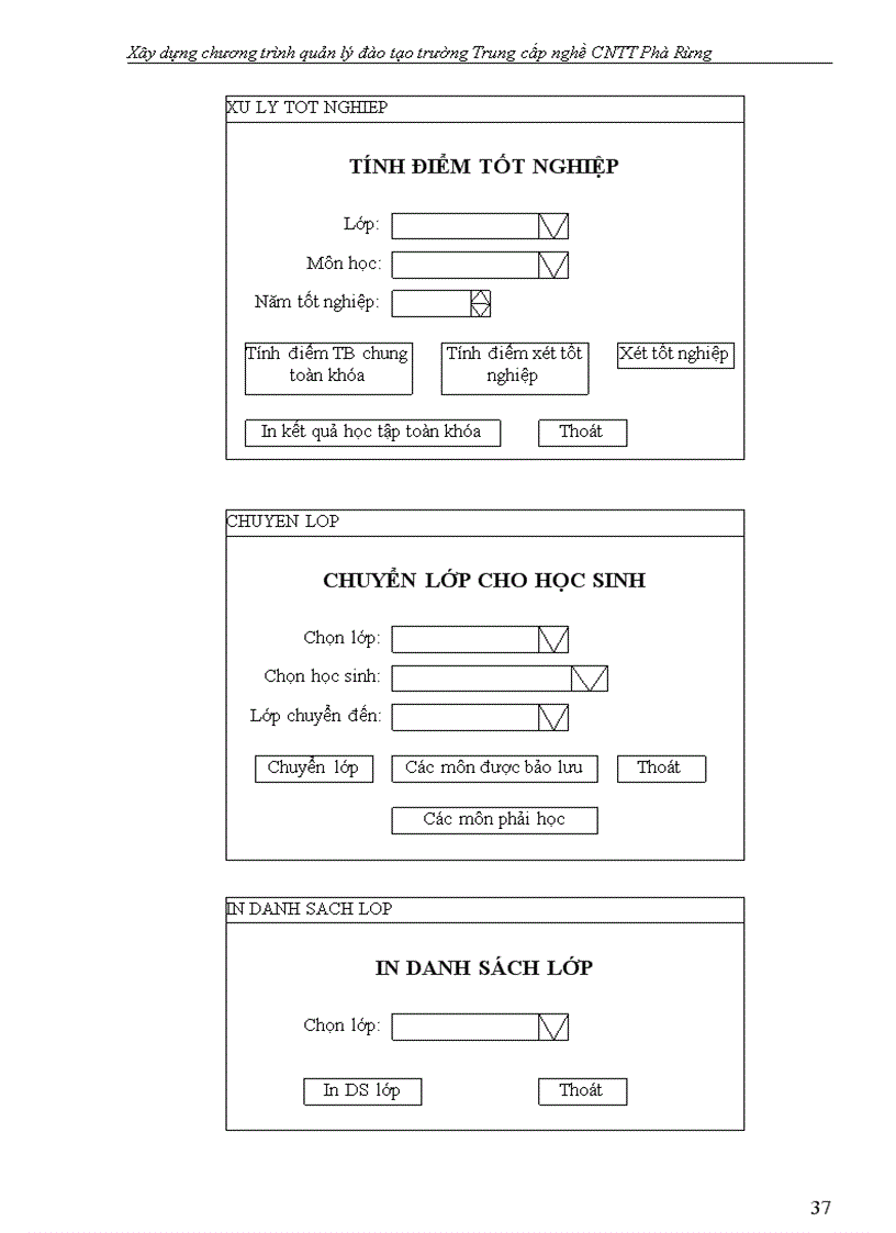 image for page Xây dựng chương trình quản lý đào tạo trường Trung cấp nghề CNTT Phà Rừng