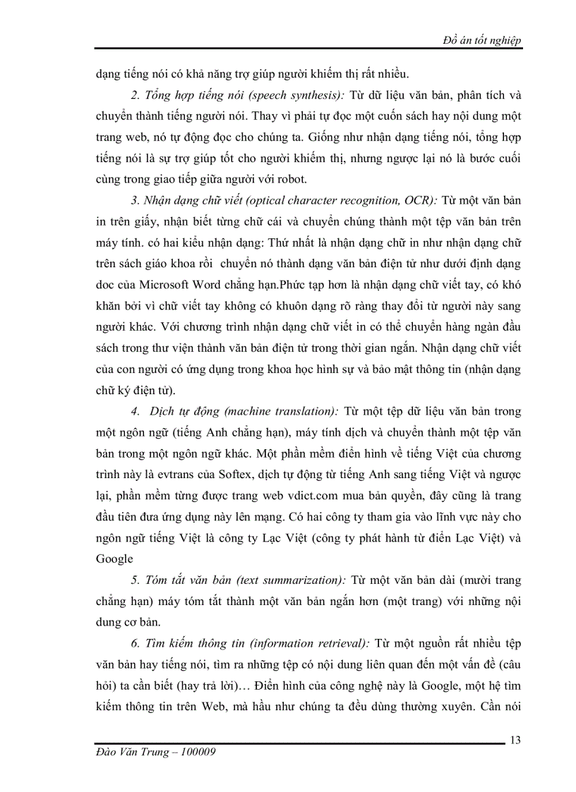 image for page Tìm hiểu về xử lý ngôn ngữ tự nhiên và viết chương trình mô phỏng kiểm tra lỗi từ vựng trong việc sử dụng câu tiếng Anh