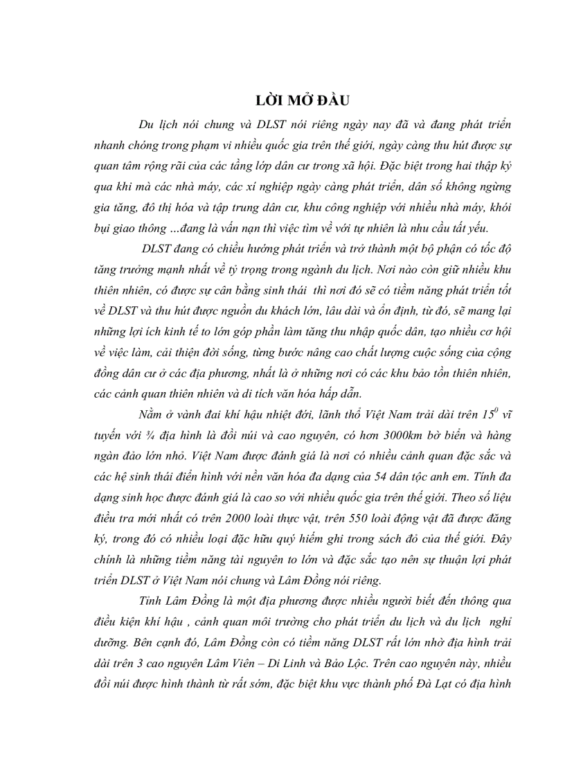 image for page Giải pháp phát triển du lịch sinh thái tỉnh Lâm Đồng đến năm 2015