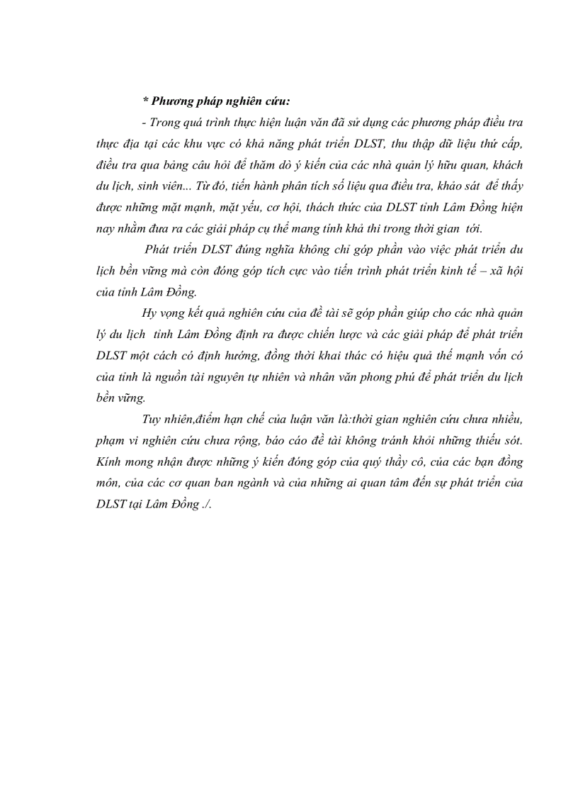 image for page Giải pháp phát triển du lịch sinh thái tỉnh Lâm Đồng đến năm 2015