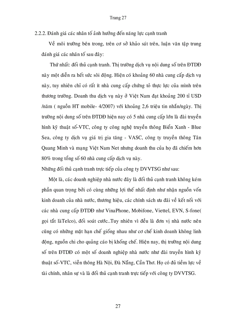 image for page Nâng cao năng lực cạnh tranh cho dịch vụ nội dung số trên điện thoại di động tại Công ty dịch vụ viễn thông Sài Gòn