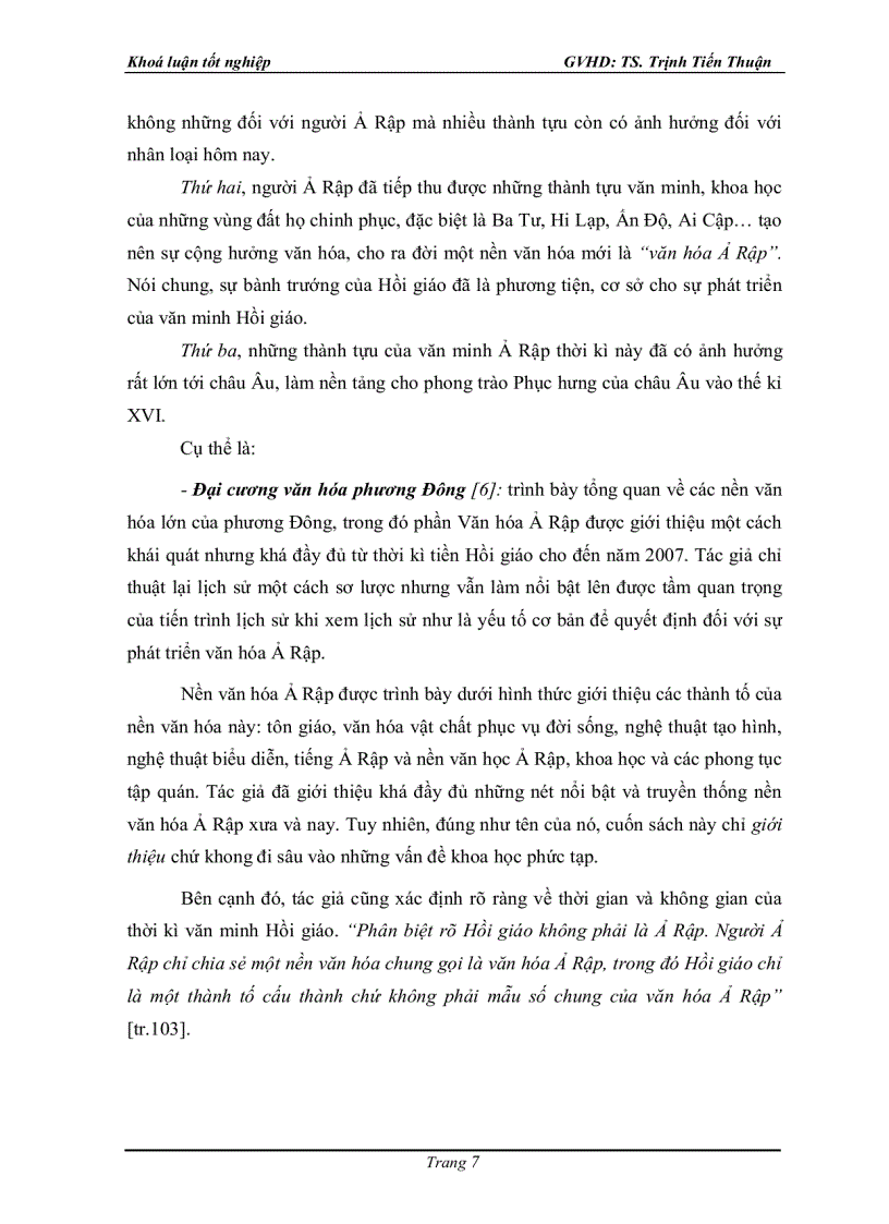 image for page Những thành tựu văn hoá tinh thần của Ả Rập thời kì Văn minh Hồi giáo thế kỉ VII XV