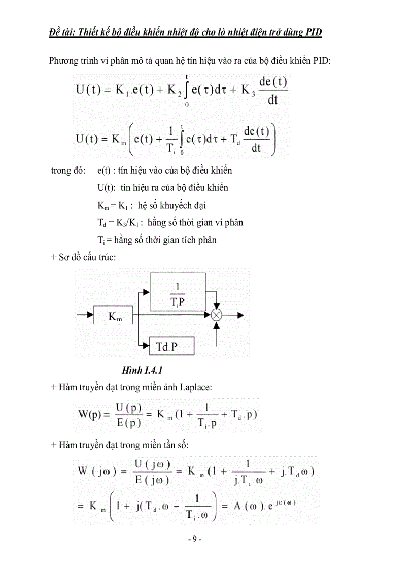 image for page Thiết kế bộ điều khiển nhiệt độ cho lò nhiệt điện trở dùng PID