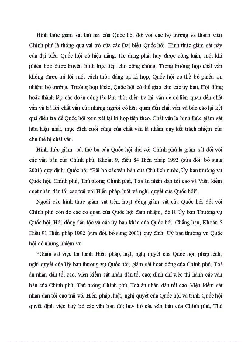 image for page Bài tập hiến pháp Mối quan hệ giữa Quốc hội và Chính phủ theo pháp luật hiện hành