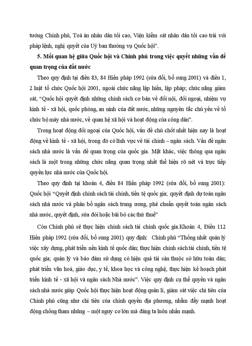 image for page Bài tập hiến pháp Mối quan hệ giữa Quốc hội và Chính phủ theo pháp luật hiện hành