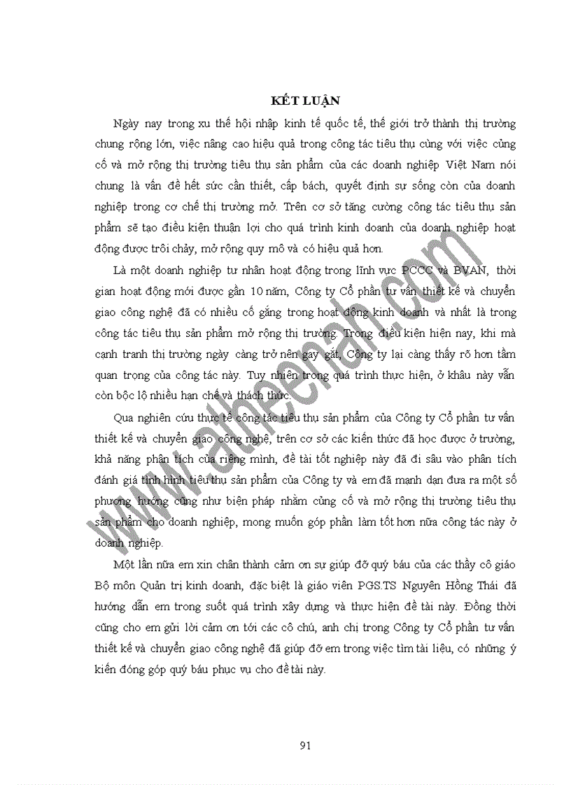 image for page Một số biện pháp nhằm củng cố và mở rộng thị trường tiêu thụ sản phẩm của Công ty Cổ Phần tư vấn thiết kế và chuyển giao công nghệ