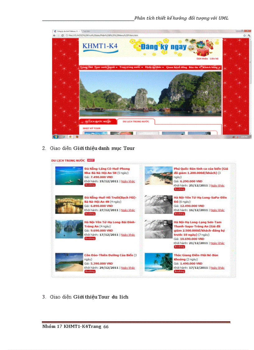 image for page Phân tích thiết kế hướng đối tượng với UML Quản lý Tour du lịch