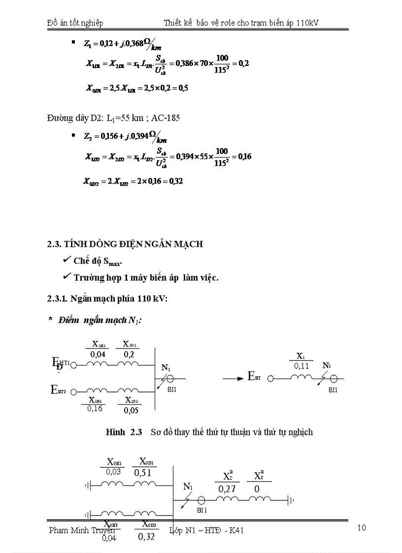 image for page Thiết kế bảo vệ rơle cho trạm biến áp 110kV
