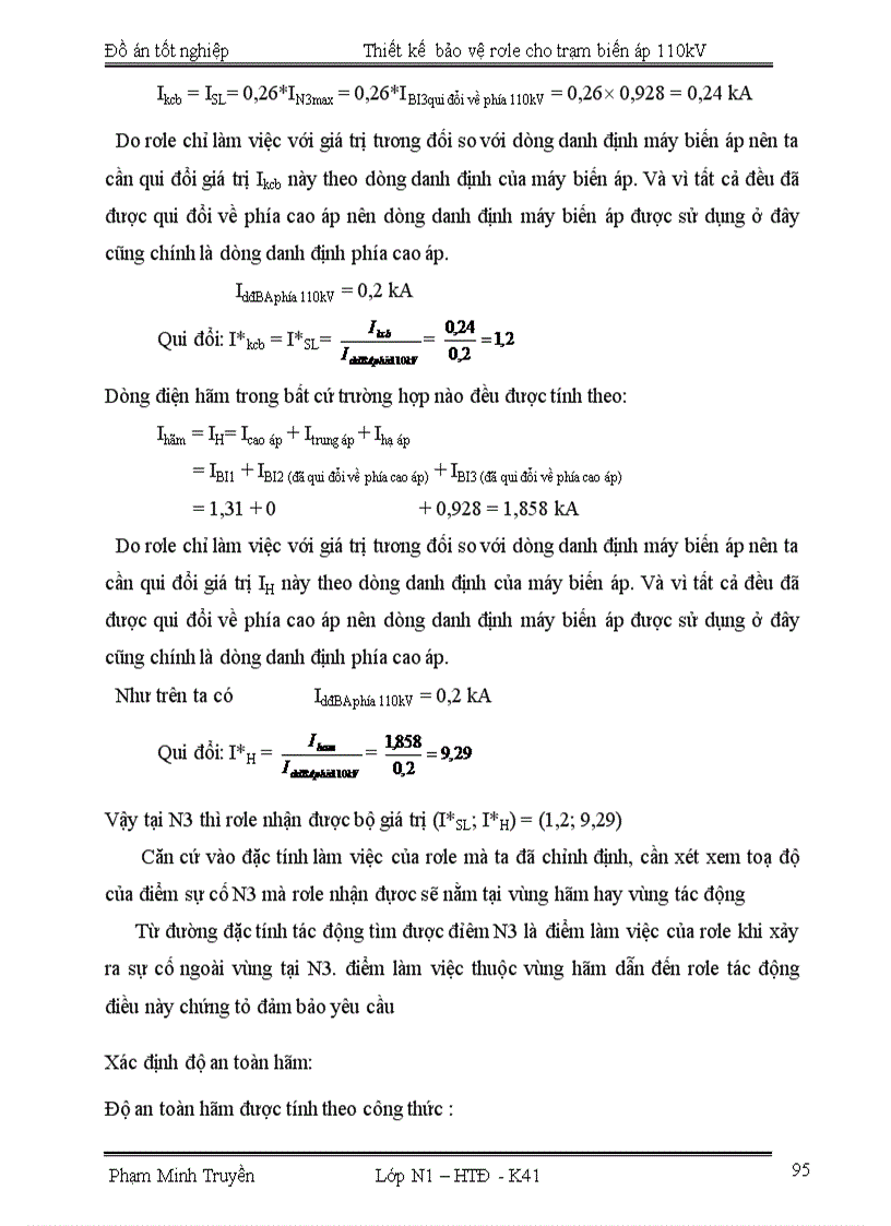 image for page Thiết kế bảo vệ rơle cho trạm biến áp 110kV
