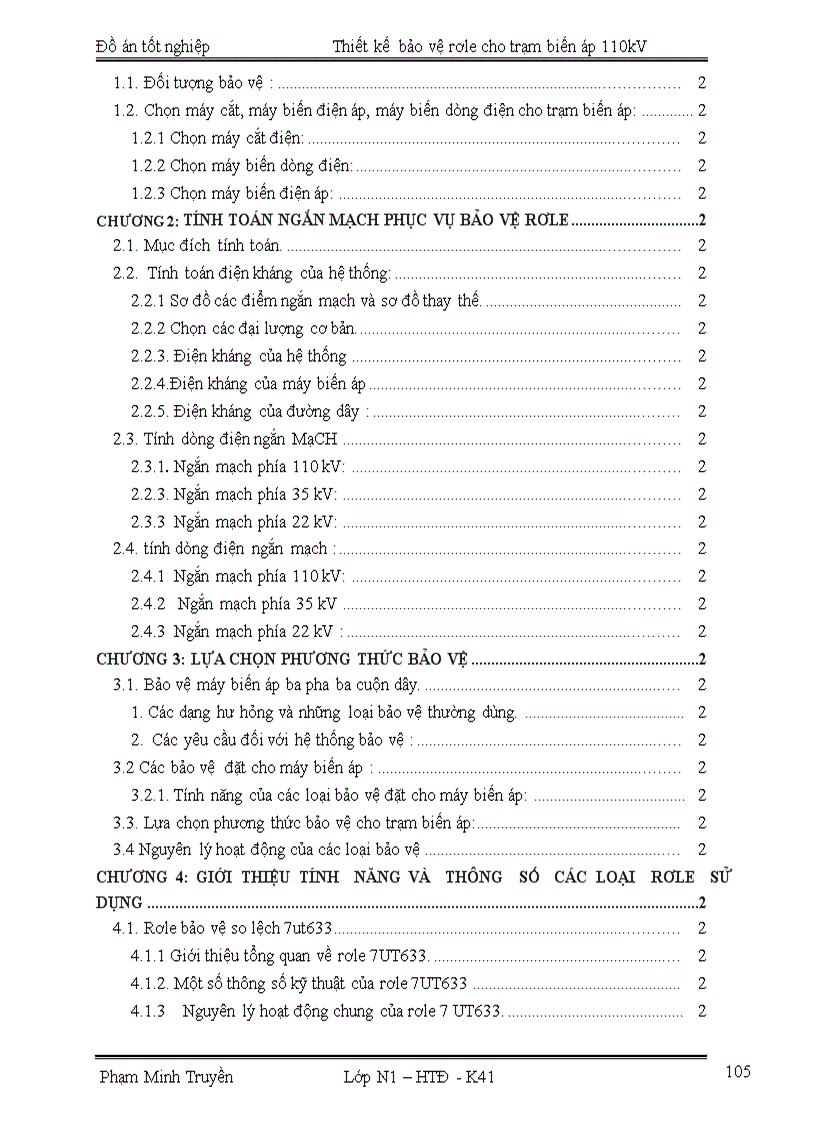 image for page Thiết kế bảo vệ rơle cho trạm biến áp 110kV