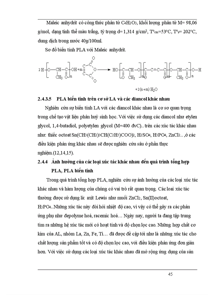 image for page Nghiên cứu Vật liệu polyme phân huỷ sinh học trên cơ sở blend giữa polylactic axit dạng nguyên chất và dạng biết tính với tinh bột sắn