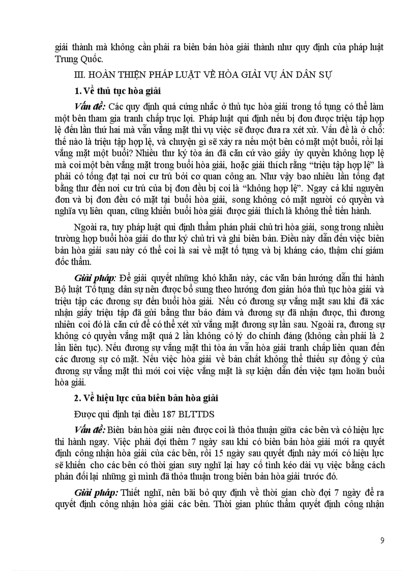 image for page Hòa giải vụ án dân sự và những kiến nghị hoàn thiện pháp luật tố tụng dân sự