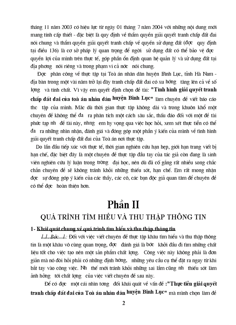 image for page Tình hình giải quyết tranh chấp đất đai của toà án nhân dân huyện Bình Lục