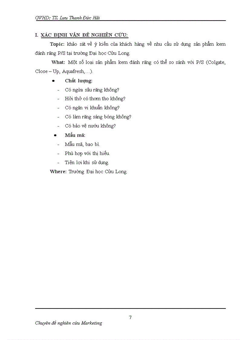 image for page Tìm hiểu nhu cầu sử dụng kem đánh răng của Sinh viên trường Đại học Cửu Long