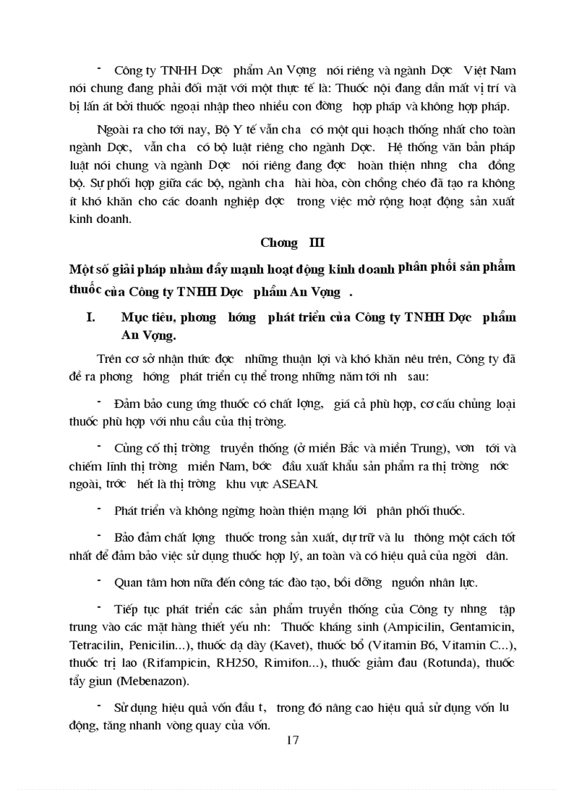 image for page Hoạt động kinh doanh phân phối sản phẩm thuốc của Công ty TNHH Dược Phẩm An Vượng