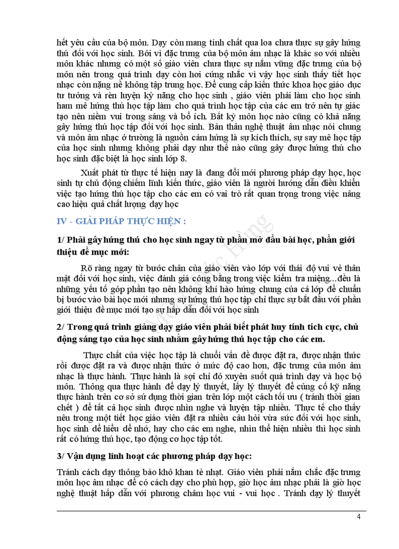 image for page Phát huy tính tích cực chủ động sáng tạo của học sinh trong môn âm nhạc 8