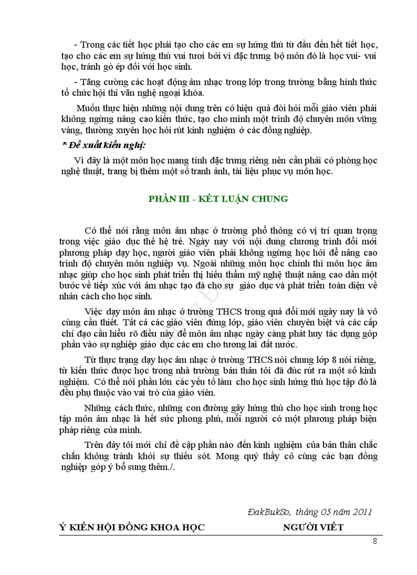 image for page Phát huy tính tích cực chủ động sáng tạo của học sinh trong môn âm nhạc 8