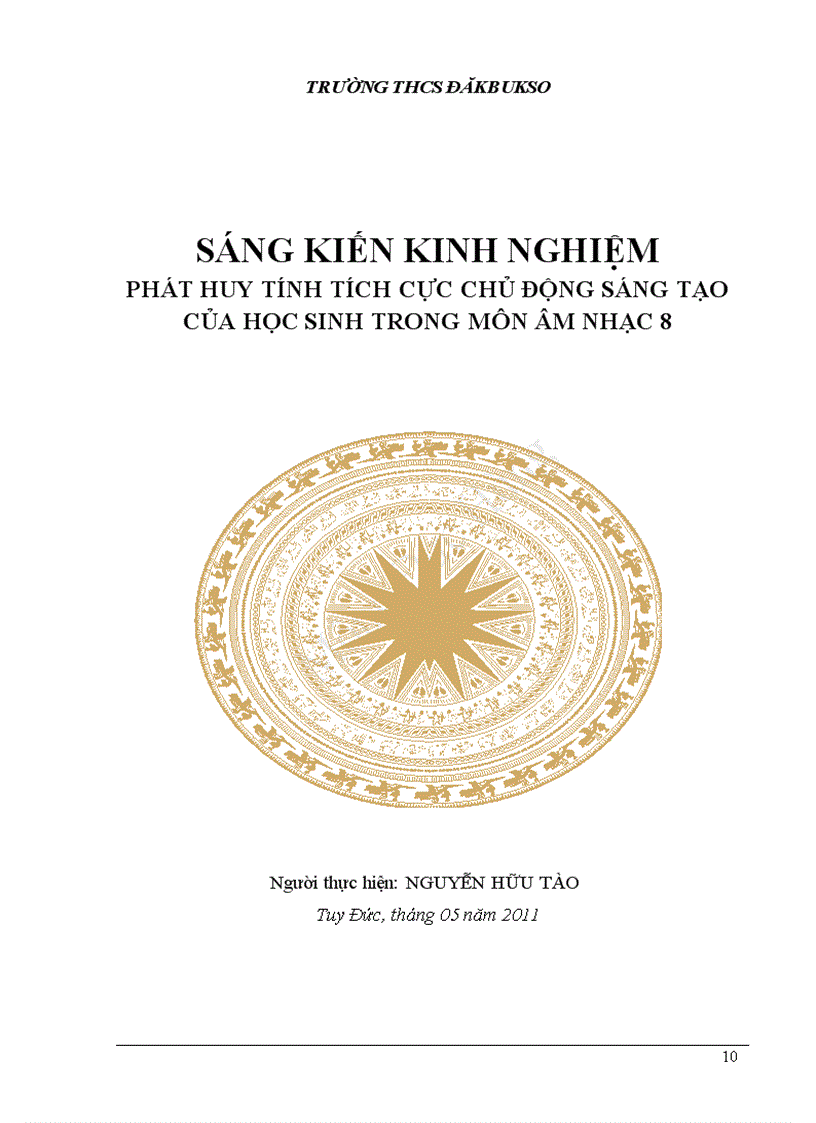 image for page Phát huy tính tích cực chủ động sáng tạo của học sinh trong môn âm nhạc 8