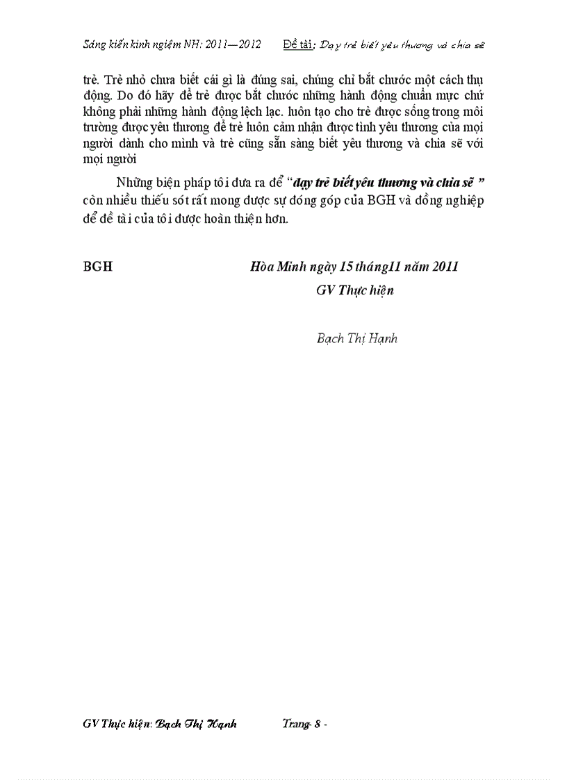 image for page Dạy trẻ biết yêu thương và chia sẽ