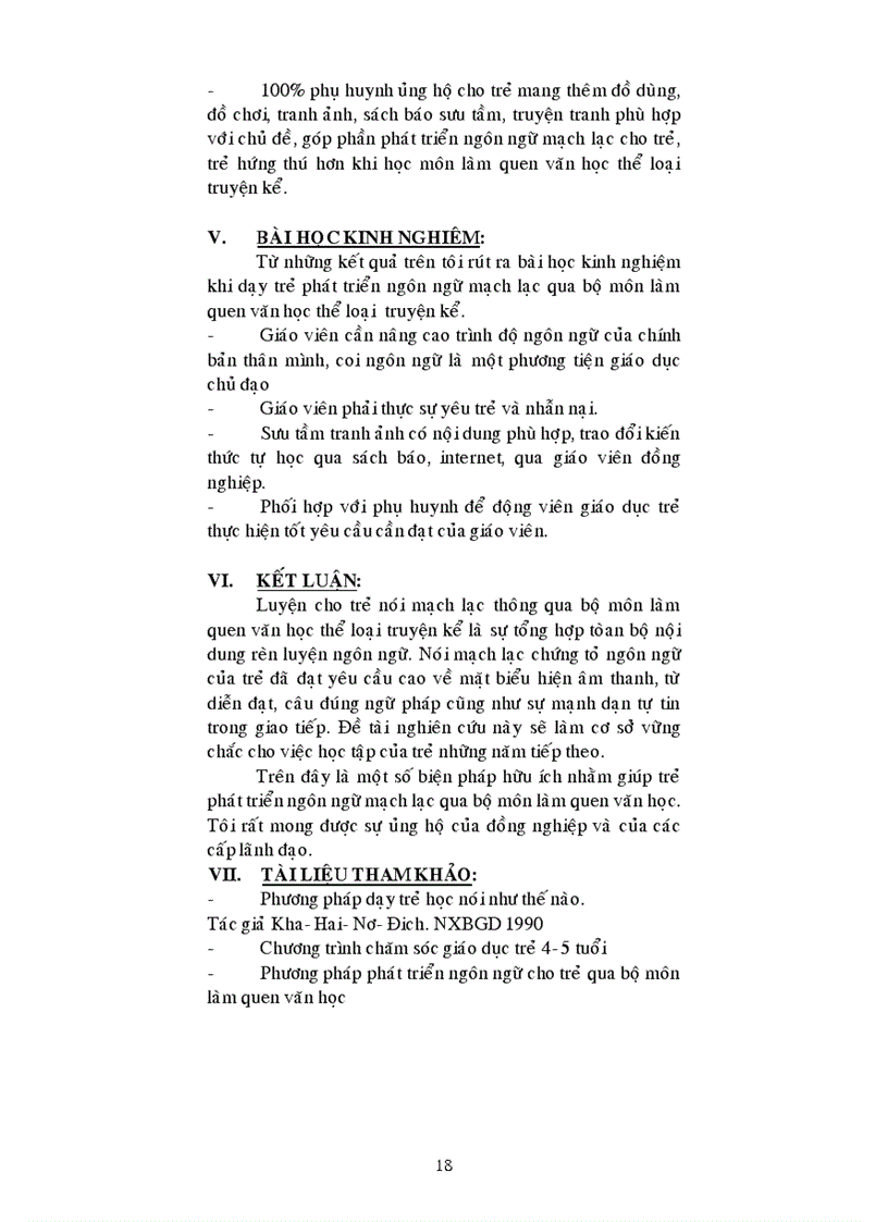 image for page Phát triển ngôn ngữ mạch lạc cho trẻ thông qua bộ môn làm quen văn học thể loại truyện kể