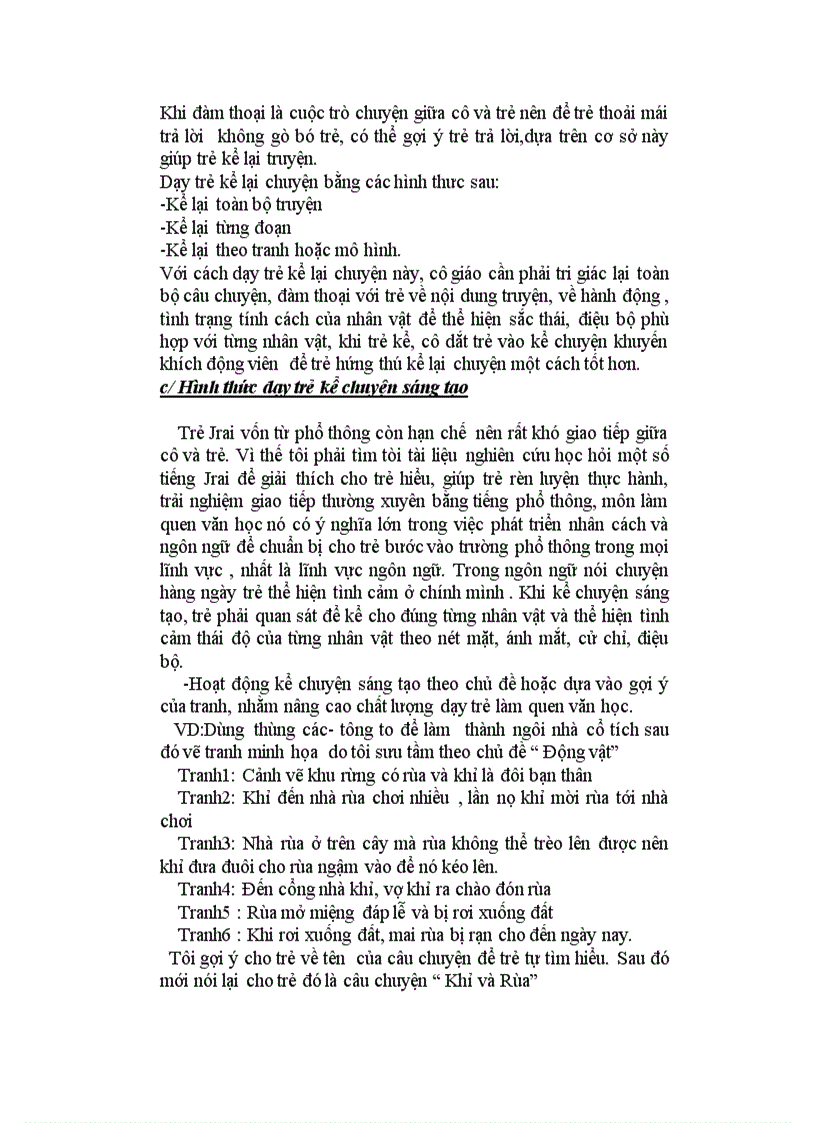 image for page Một số hình thức nâng cao chất lượng cho trẻ 5 6 tuổi jrai làm quen văn học