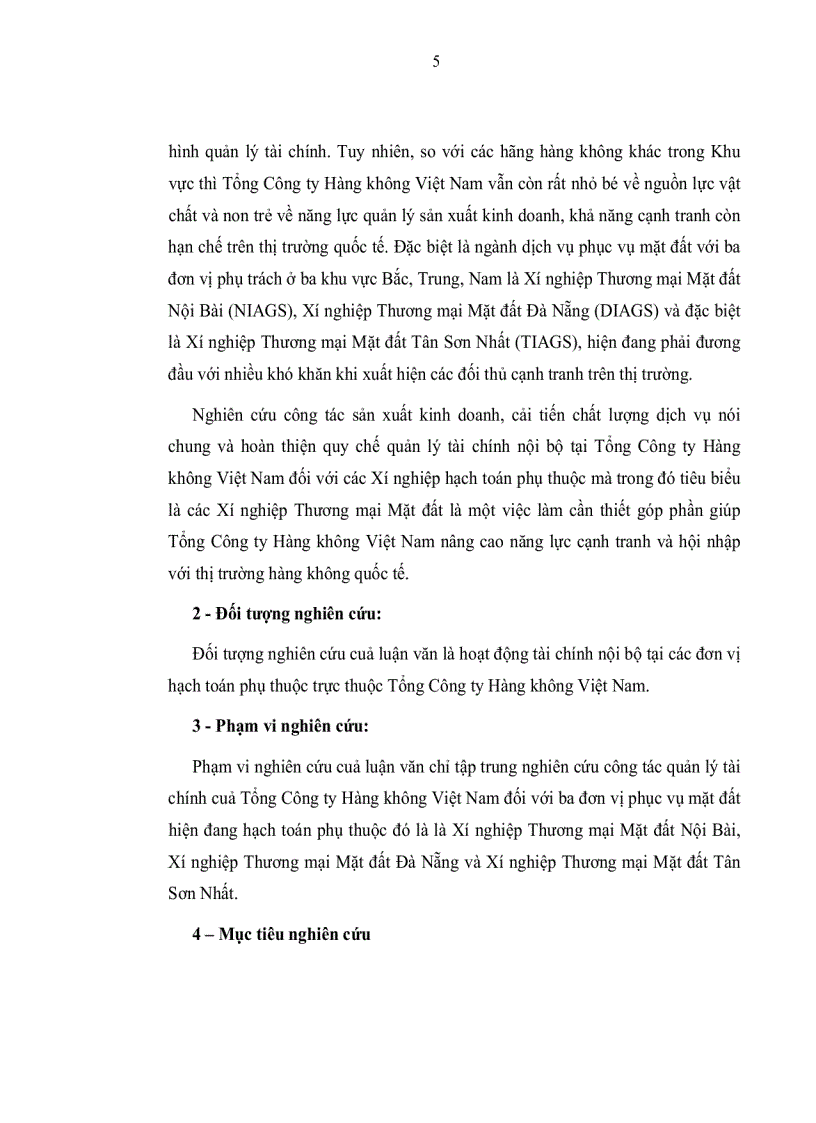 image for page Hoàn thiện quản lý tài chính nội bộ tại Tổng công ty Hàng không Việt Nam