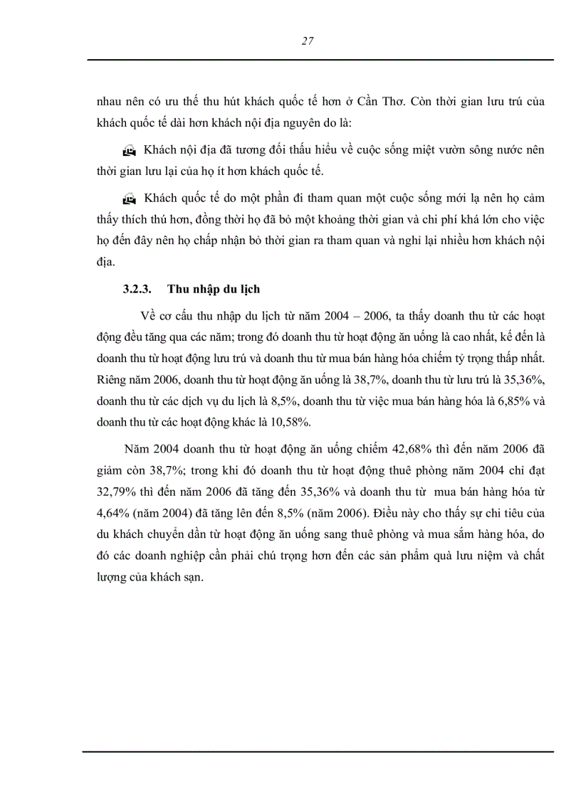 image for page Nghiên cứu mức độ hài lòng của khách du lịch nội địa đối với chất lượng dịch vụ của hệ thống khách sạn nhà hàng TP Cần Thơ