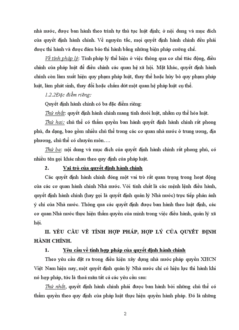 image for page Phân tích các yêu cầu về tính hợp pháp hợp lý của quyết định hành chính và nhận xét về tính hợp pháp hợp lý của quyết định hành chính do cơ quan hành chính nhà nước ban hành
