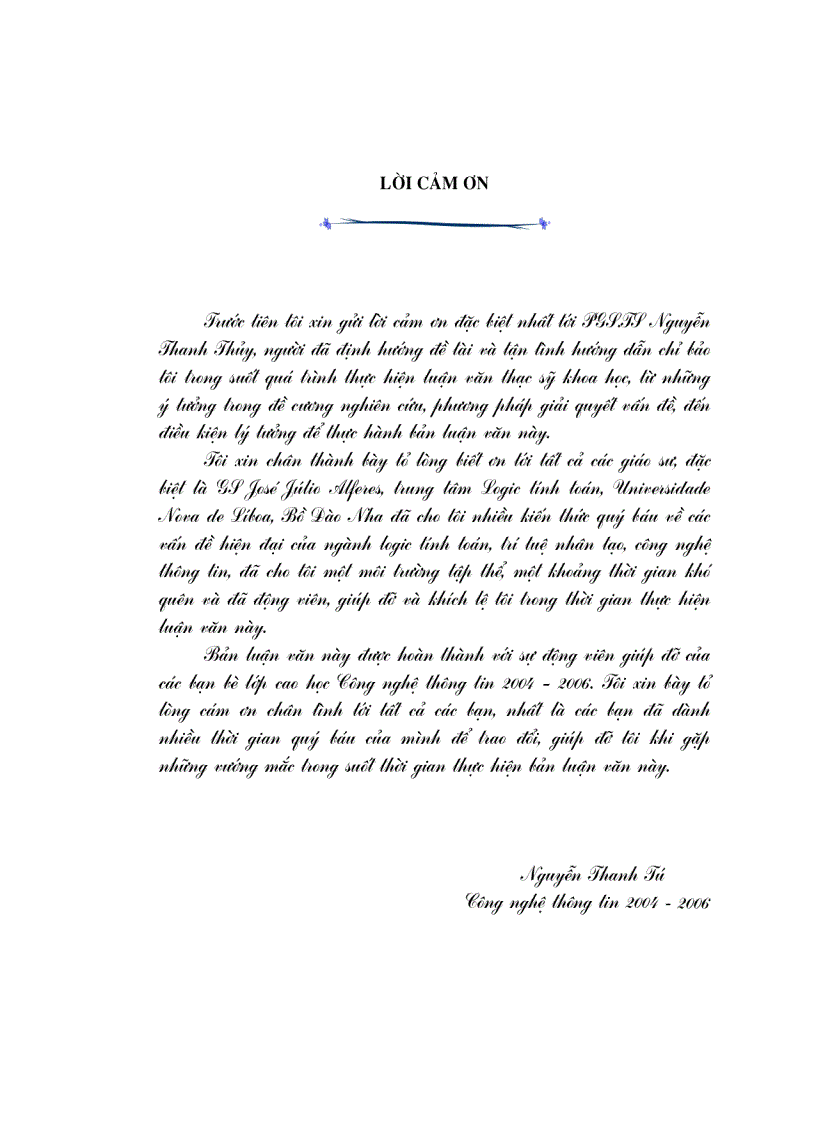 image for page Nghiên cứu các phương pháp biểu diễn tri thức trong lập trình Logic