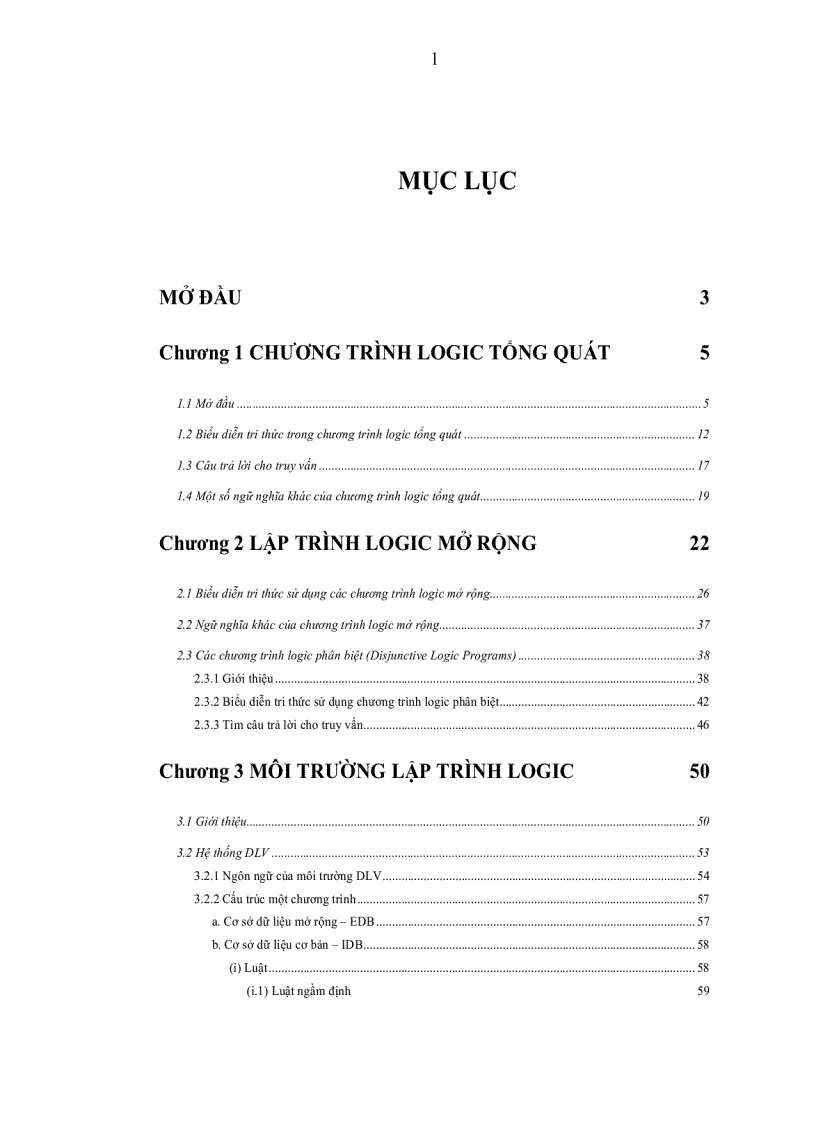 image for page Nghiên cứu các phương pháp biểu diễn tri thức trong lập trình Logic
